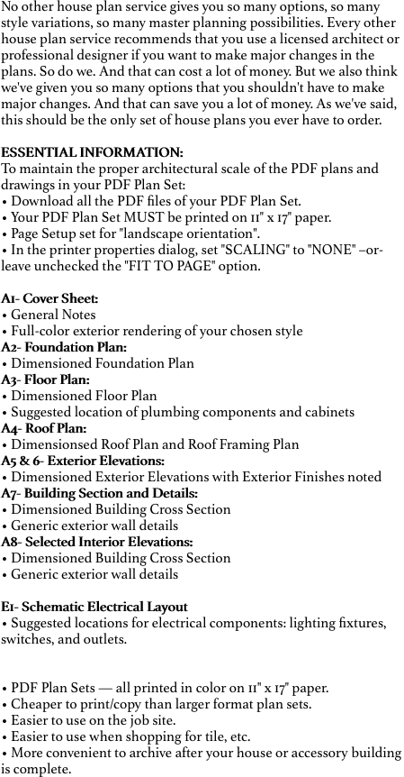 No other house plan service