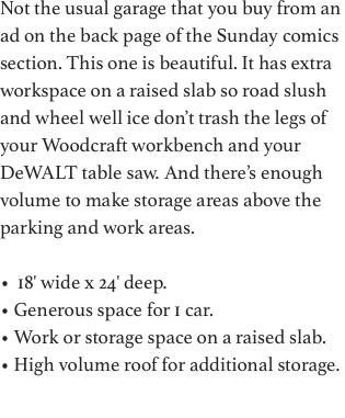 Not the usual garage that