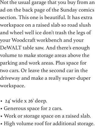 Not the usual garage that
